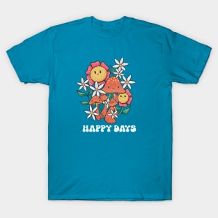 Happy Days Flowers & Shrooms T-Shirt